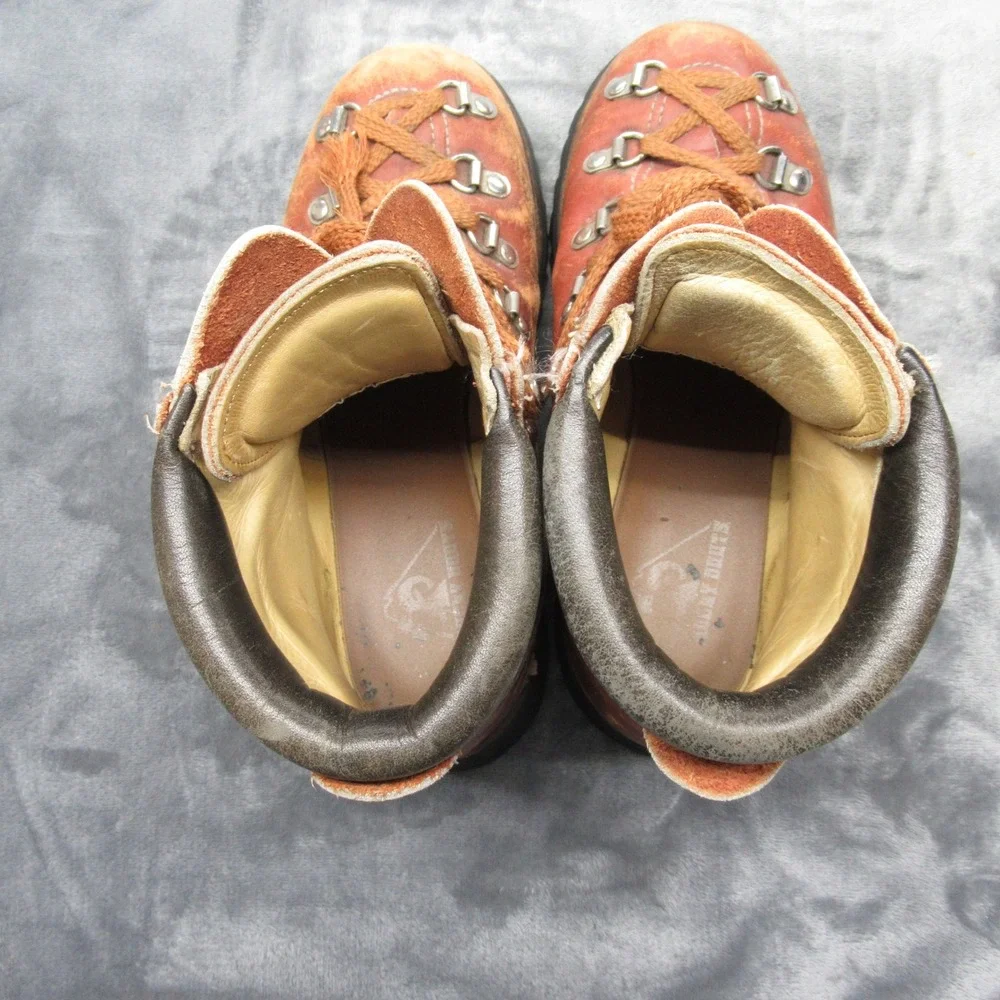 Rocky Boots Mens 8 Womens 11 Brown Leather‎ Heavy Mountaineer Hike VTG 80s USA